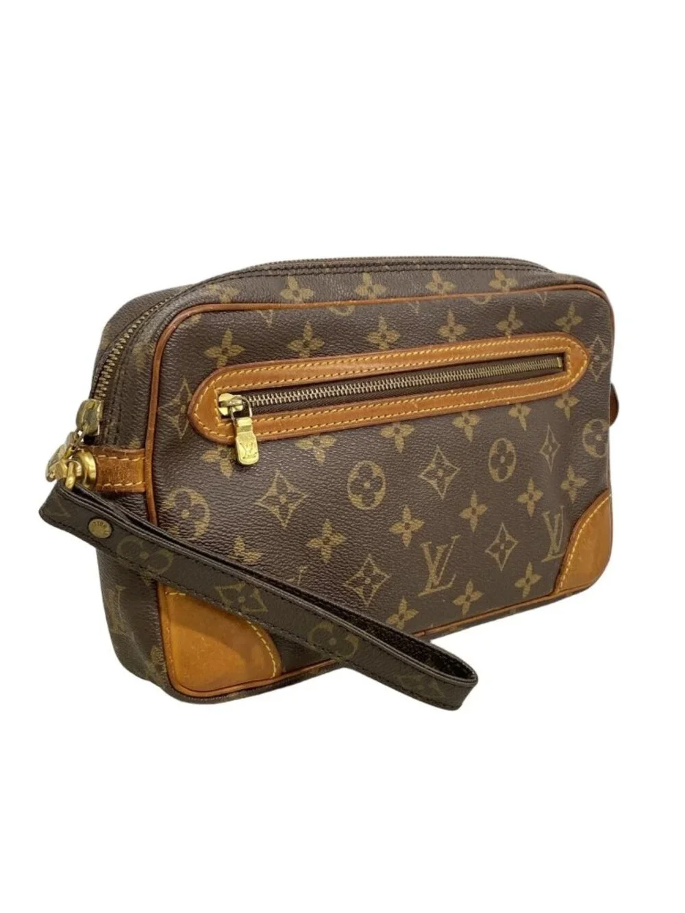 Louis Vuitton Clutch Monogram Marly Dragonne GM Brown
